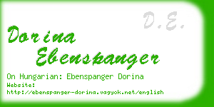 dorina ebenspanger business card